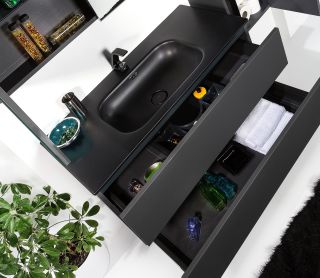 Тумба под раковину Armadi Art Vallessi 100см антрацит матовый 837-100-A matt